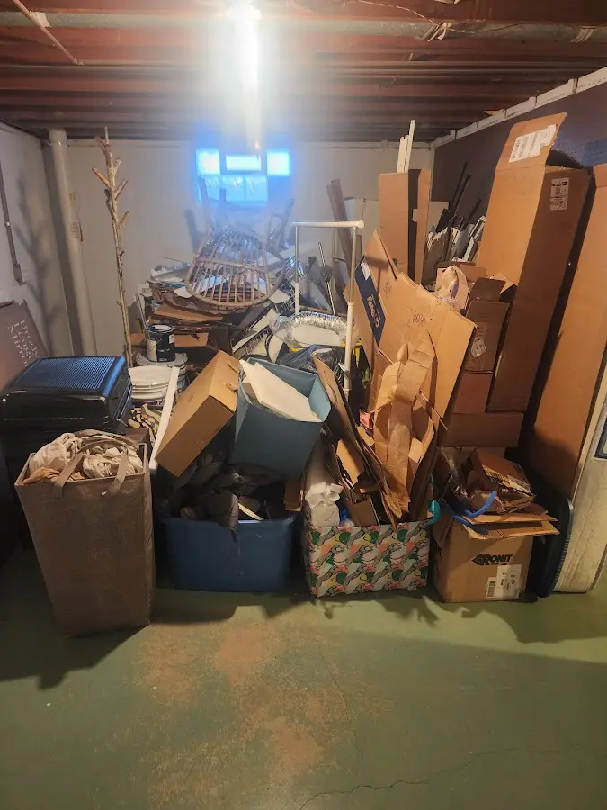 Roll-off dumpster container at job site for Concrete Dumpster Rental in Bridgewater